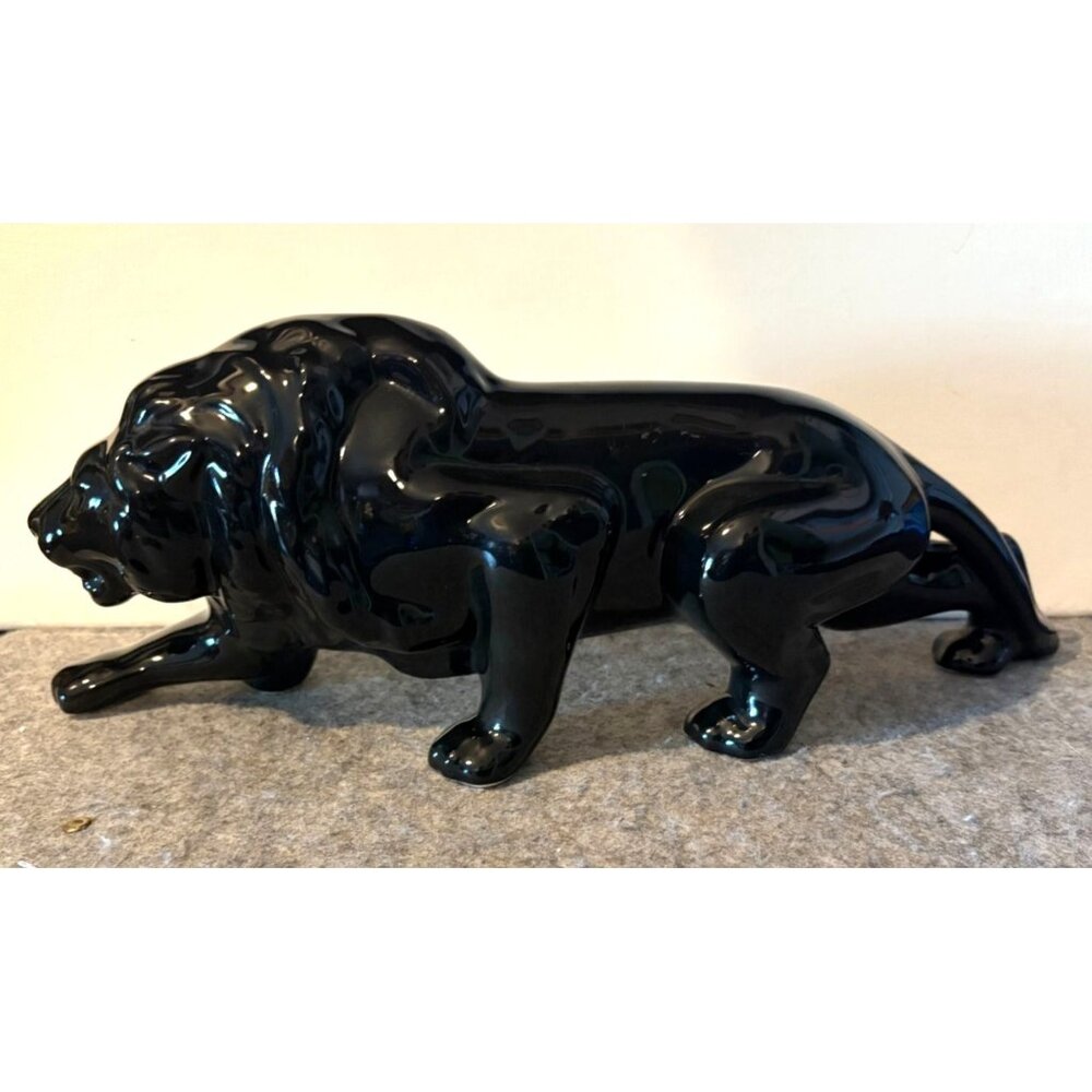 Black Ceramic Lion 15" x 5"  # 2858